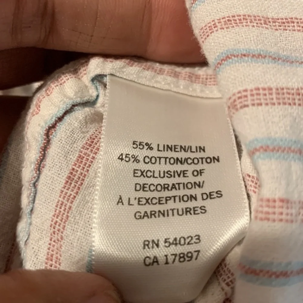 Banana Republic Stripe Casual Button Down Shirt Size XL 17-17.5 GUC #0005